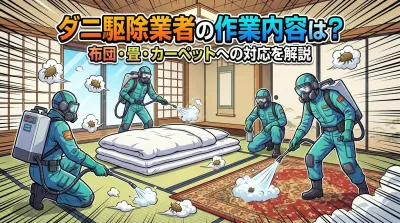 ダニ駆除業者の作業内容は？布団・畳・カーペットへの対応を解説