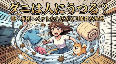 ダニは人にうつる？服・布団・ペットから広がる可能性を解説