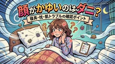 顔がかゆいのはダニ？寝具・枕・肌トラブルの確認ポイント