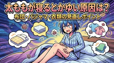 太ももが寝るとかゆい原因は？布団・パジャマ・衣類の見直しポイント