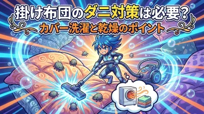 掛け布団のダニ対策は必要？カバー洗濯と乾燥のポイント