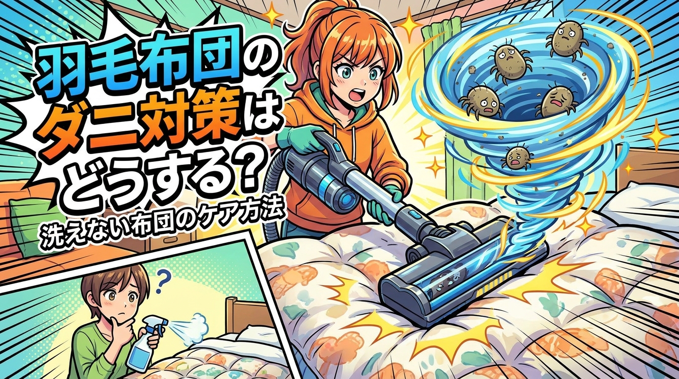 羽毛布団のダニ対策はどうする？洗えない布団のケア方法