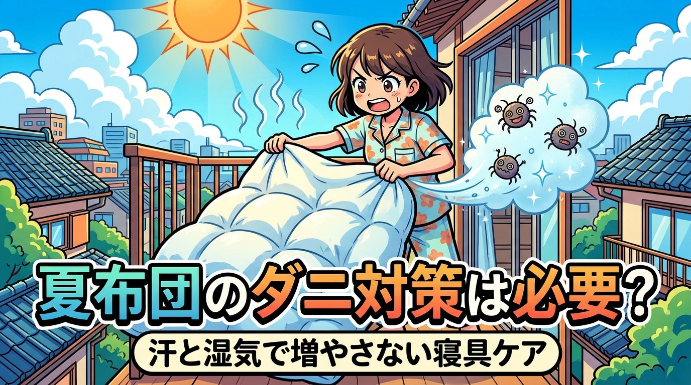 夏布団のダニ対策は必要？汗と湿気で増やさない寝具ケア