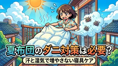 夏布団のダニ対策は必要？汗と湿気で増やさない寝具ケア