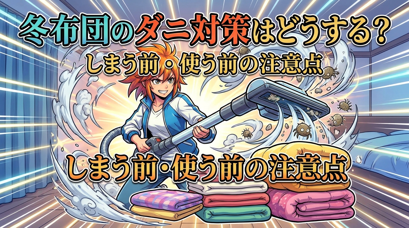 冬布団のダニ対策はどうする?しまう前・使う前の注意点