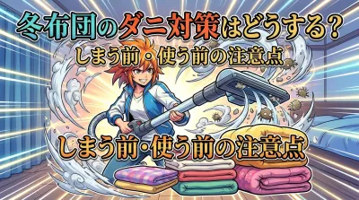 冬布団のダニ対策はどうする？しまう前・使う前の注意点