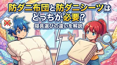 防ダニ布団と防ダニシーツはどっちが必要？寝具選びの違いを解説