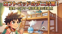 ロフトベッドのダニ対策！湿気・ホコリ・布団管理の注意点
