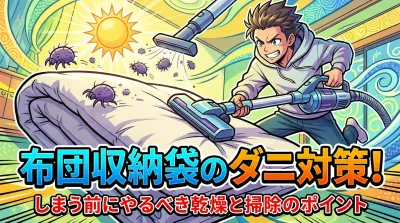 布団収納袋のダニ対策！しまう前にやるべき乾燥と掃除のポイント