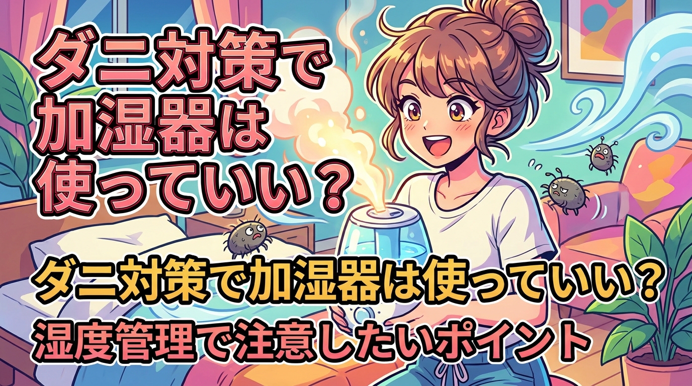 ダニ対策で加湿器は使っていい?湿度管理で注意したいポイント