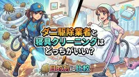 ダニ駆除業者と寝具クリーニングはどっちがいい？目的別に比較