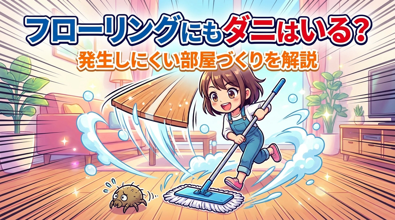 フローリングにもダニはいる?発生しにくい部屋づくりを解説