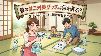 畳のダニ対策グッズは何を選ぶ？スプレー・シート・掃除用品を比較