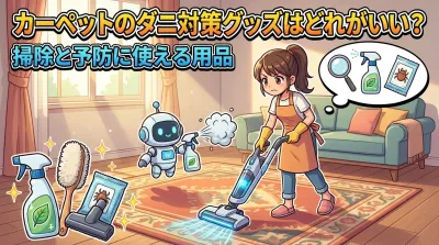 カーペットのダニ対策グッズはどれがいい？掃除と予防に使える用品