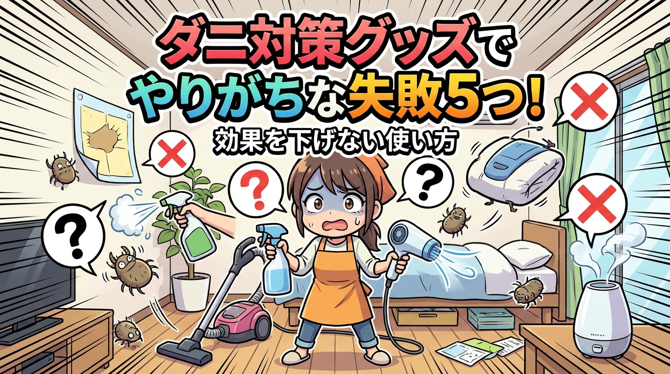 ダニ対策グッズでやりがちな失敗5つ!効果を下げない使い方