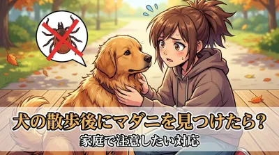 犬の散歩後にマダニを見つけたら？家庭で注意したい対応
