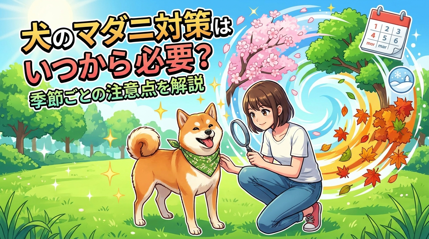 犬のマダニ対策はいつから必要?季節ごとの注意点を解説