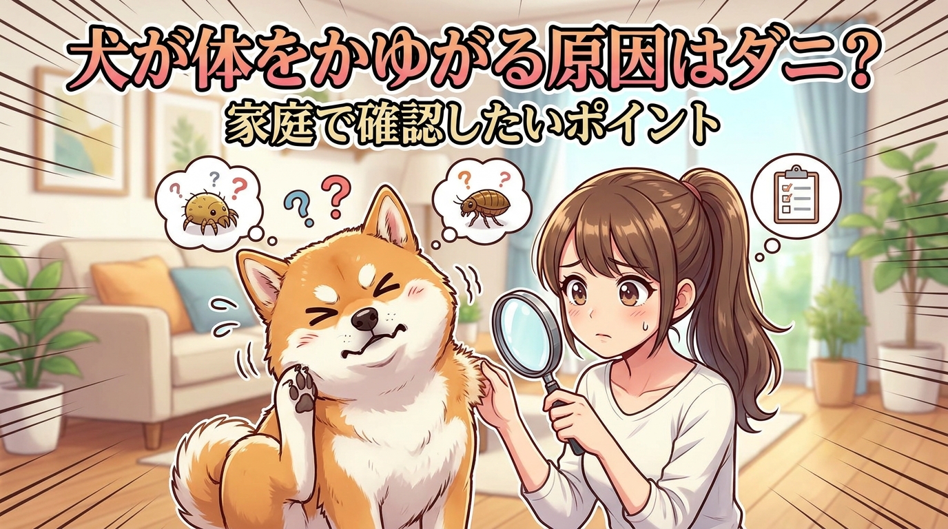 犬が体をかゆがる原因はダニ?家庭で確認したいポイント