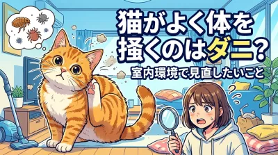 猫がよく体を掻くのはダニ？室内環境で見直したいこと