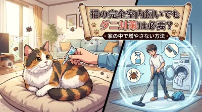 猫の完全室内飼いでもダニ対策は必要？家の中で増やさない方法