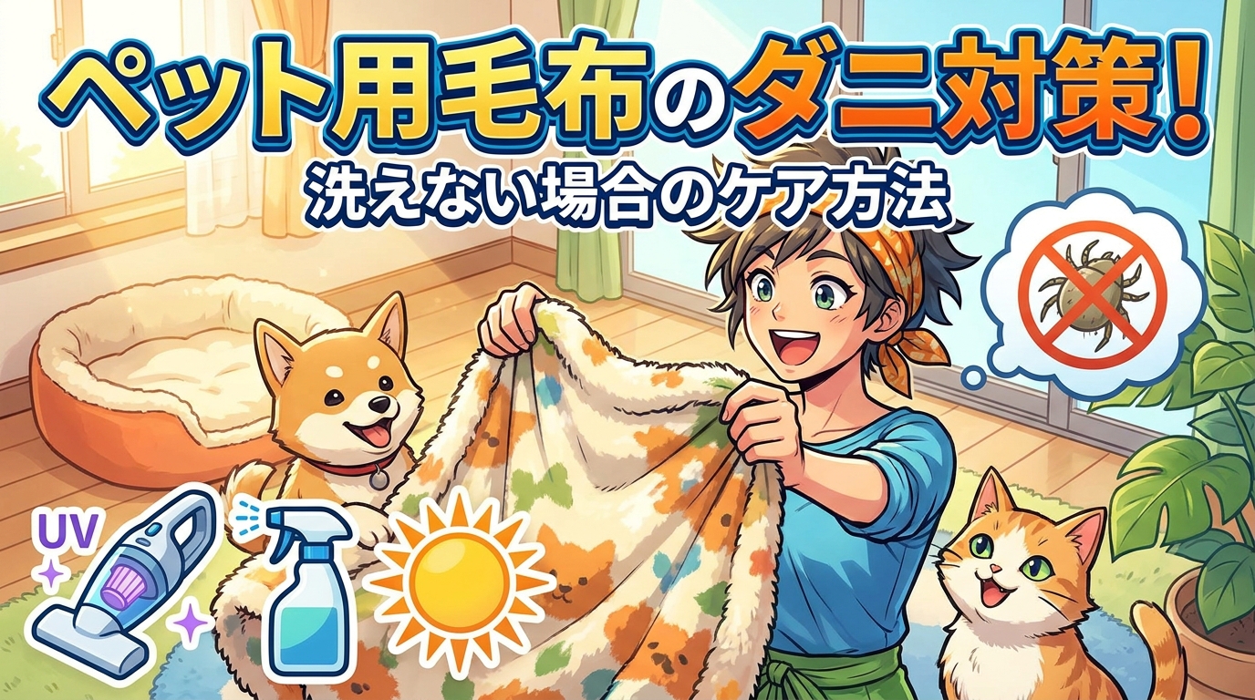ペット用毛布のダニ対策!洗えない場合のケア方法