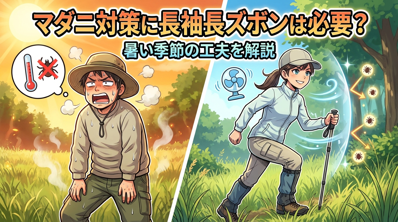 マダニ対策に長袖長ズボンは必要?暑い季節の工夫を解説