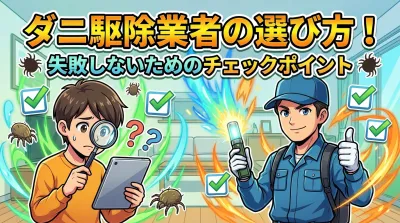 ダニ駆除業者の選び方！失敗しないためのチェックポイント