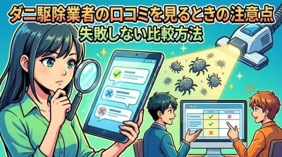 ダニ駆除業者の口コミを見るときの注意点｜失敗しない比較方法