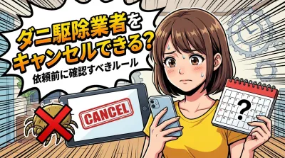 ダニ駆除業者をキャンセルできる？依頼前に確認すべきルール